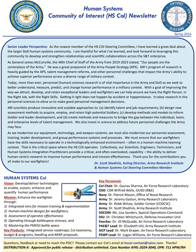 Human Systems COI Newsletter